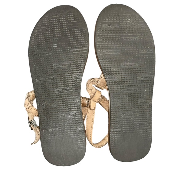 Rainbow T-Strap Braided Leather Thong-style Sandals size XL(9-9.5) - Picture 5 of 5